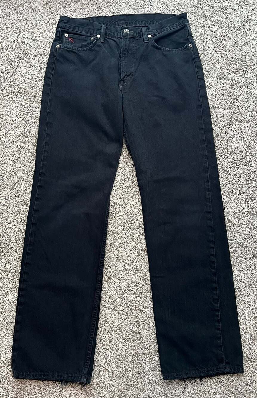 Polo Ralph Lauren Vintage Classic Fit Black Denim Jeans 32x32